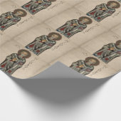 Sint-Nick Nicholas van de Waterverf van het Myra P Cadeaupapier (Hoek)