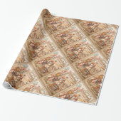 Sint Nick's Day Dutch Sinterklaas op PaardenVintag Cadeaupapier (Uitgerold)