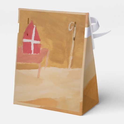 Sint Nick's Day Dutch Sinterklaas Waterverf Miter Bedankdoosjes (Achterkant)