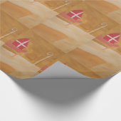 Sint Nick's Day Dutch Sinterklaas Waterverf Miter Cadeaupapier (Hoek)