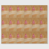 Sint Nick's Day Dutch Sinterklaas Waterverf Miter Cadeaupapier (Vlak)