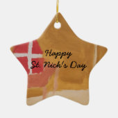 Sint Nick's Day Dutch Sinterklaas Waterverf Miter Keramisch Ornament (Voorkant)