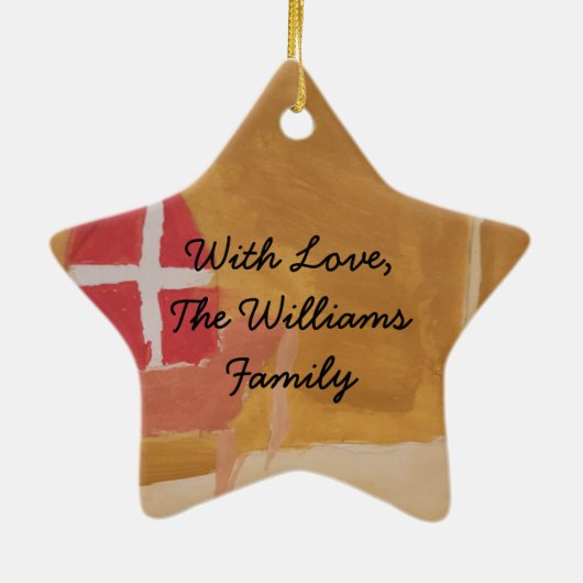 Sint Nick's Day Dutch Sinterklaas Waterverf Miter Keramisch Ornament (Achterkant)