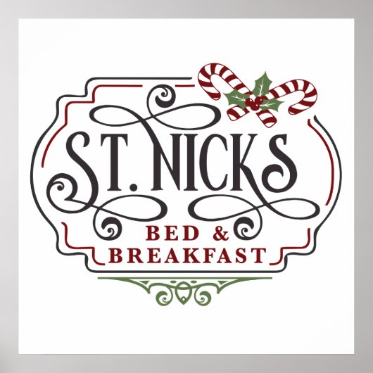 Sint-Nick's ontbijt Kerstmis Poster (Voorkant)