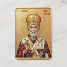 Sint-Nicolaas bidprentje Visitekaartje