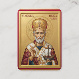 Sint Nicolaas bidprentje Visitekaartje