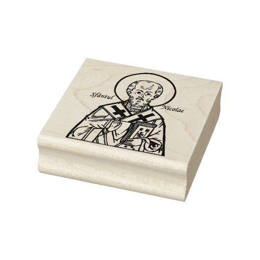 Sint Nicolaas Byzantijns Katholiek Religieus Rubberstempel (Stempel)