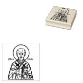 Sint Nicolaas Byzantijns Katholiek Religieus Rubberstempel (Gestempeld)