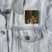 Sint-Nicolaas-dag Vierkante Button 5,1 Cm (In situ)