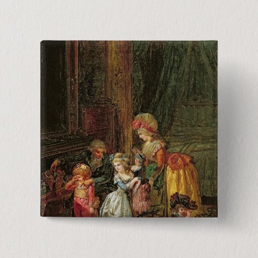 Sint-Nicolaas-dag Vierkante Button 5,1 Cm (Voorkant)