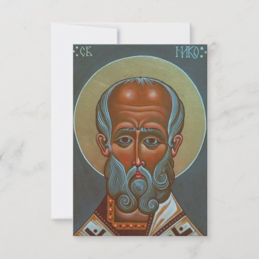 Sint Nicolaas de Wonderwerker Bedankkaart (Voorkant)