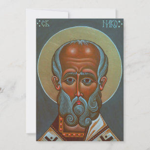 Sint Nicolaas de Wonderwerker Feestdagenkaart