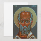 Sint Nicolaas de Wonderwerker Feestdagenkaart (Voorkant / Achterkant)