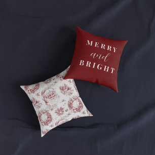 Sint Nicolaas Decoupage Franse Country Red Toile Kussen