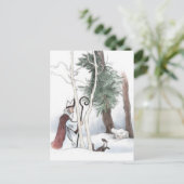 Sint-Nicolaas en de pine Marten Briefkaart (Staand voorkant)