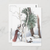 Sint-Nicolaas en de pine Marten Briefkaart (Voorkant / Achterkant)