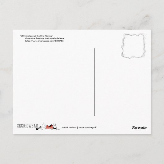 Sint-Nicolaas en de pine Marten Briefkaart (Achterkant)