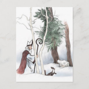 Sint-Nicolaas en de pine Marten Briefkaart