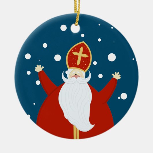 Sint-Nicolaas-feestdagen Keramisch Ornament (Voorkant)