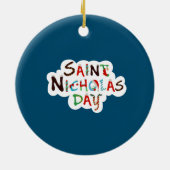 Sint-Nicolaas-feestdagen Keramisch Ornament (Achterkant)