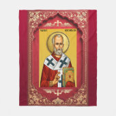 Sint Nicolaas Fleece Deken (Voorkant)