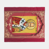Sint Nicolaas Fleece Deken (Voorkant (Horizontaal))