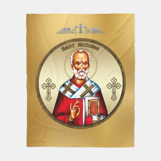 Sint Nicolaas Fleece Deken (Voorkant)