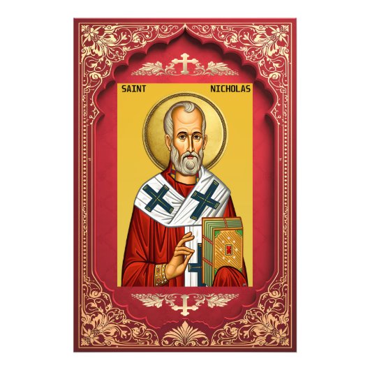 Sint Nicolaas Foto Afdruk (Voorkant)