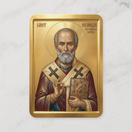 Sint Nicolaas gebedskaart Visitekaartje