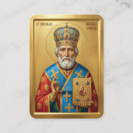 Sint Nicolaas gebedskaart Visitekaartje