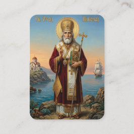 Sint Nicolaas gebedskaart Visitekaartje