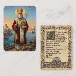 Sint Nicolaas gebedskaart Visitekaartje