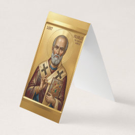 Sint Nicolaas gebedskaart Visitekaartje