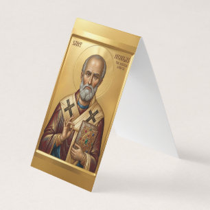 Sint Nicolaas gebedskaart Visitekaartje