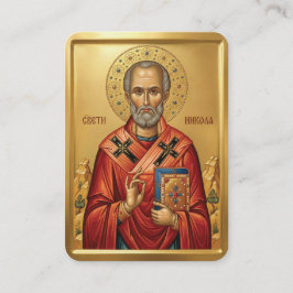 Sint Nicolaas gebedskaart Visitekaartje