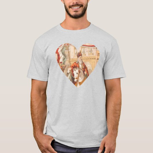 Sint-Nicolaas Heart Sinterklaas St. Nick's Day T-S T-shirt (Voorkant)