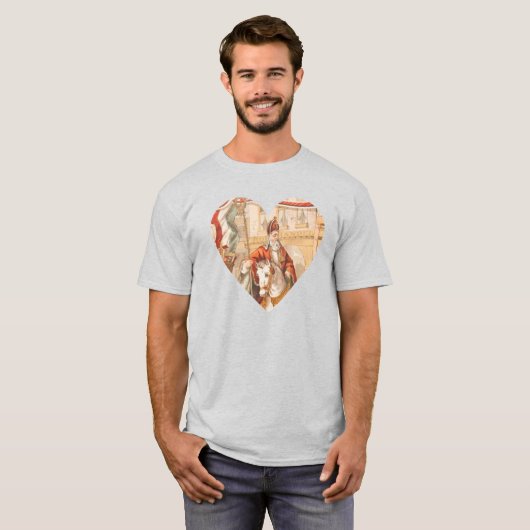 Sint-Nicolaas Heart Sinterklaas St. Nick's Day T-S T-shirt (Voorkant volledig)
