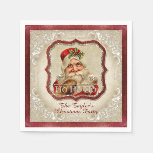  Sint-Nicolaas Ho Ho Ho Foto met kerstfeest Servetten