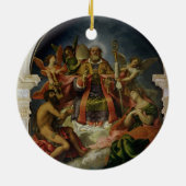 Sint-Nicolaas in Glory met heiligen Keramisch Ornament (Achterkant)