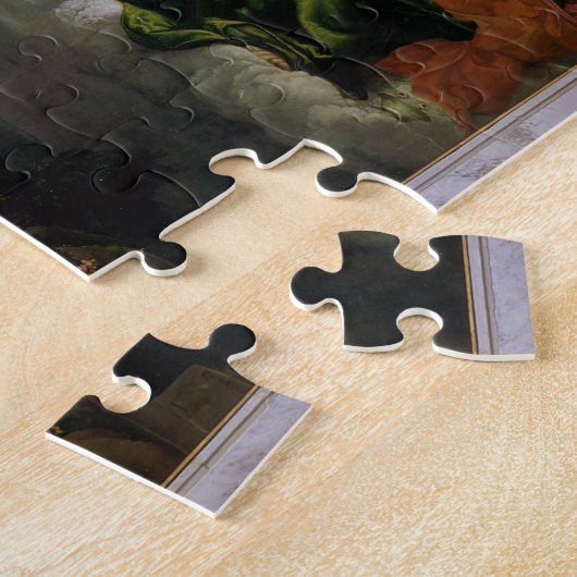 Sint-Nicolaas in Glory met heiligen Legpuzzel (Zijkant)