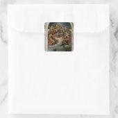 Sint-Nicolaas in Glory met heiligen Vierkante Sticker (Tas)
