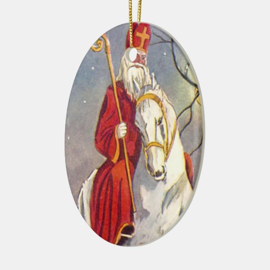 Sint-Nicolaas kerstboomversiering Keramisch Ornament (Links)