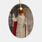 Sint-Nicolaas kerstboomversiering Keramisch Ornament (Achterkant)