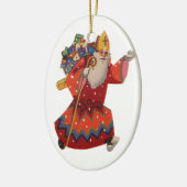 Sint-Nicolaas kerstversiering Keramisch Ornament (Links)