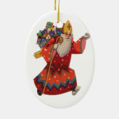 Sint-Nicolaas kerstversiering Keramisch Ornament (Achterkant)
