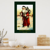 Sint-Nicolaas met  druk op kerstavond Poster (Keuken)