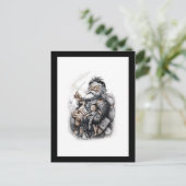 Sint-Nicolaas met zijn speelgoedpak Briefkaart (Staand voorkant)