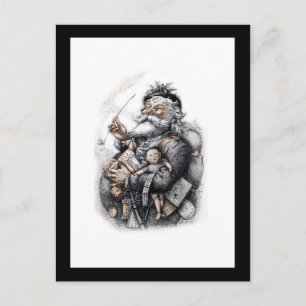 Sint-Nicolaas met zijn speelgoedpak Briefkaart