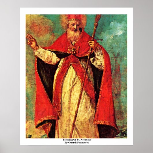 Sint-Nicolaas ontbonden door Guardi Francesco Poster (Voorkant)