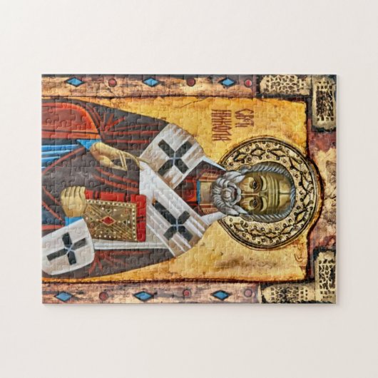 Sint Nicolaas Oosters-orthodox Christelijk icoon Legpuzzel (Horizontaal)